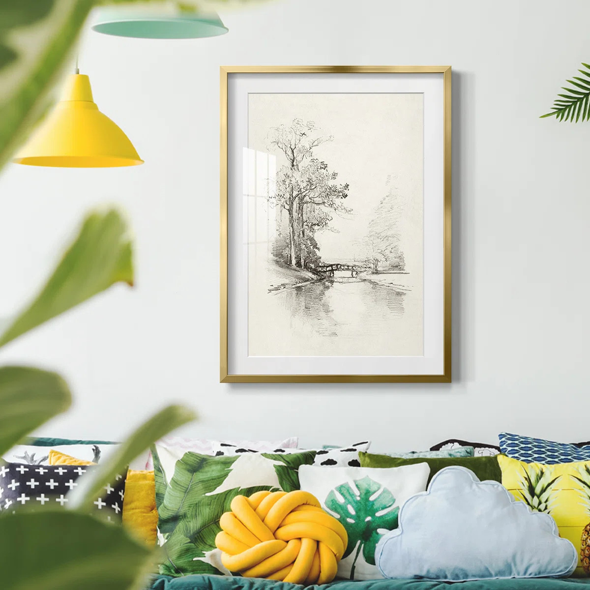 Vintage Sketch XCV -Framed Print | Wayfair North America