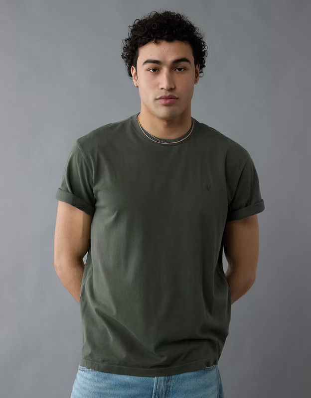 AE Logo Lived-In T-Shirt | American Eagle Outfitters (US & CA)