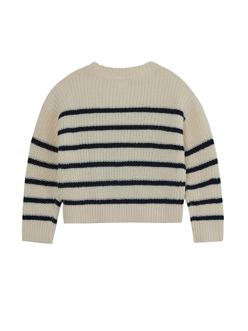 Wonder Nation Girls Embellished Sweater, Sizes 4-18 & Plus | Walmart (US)