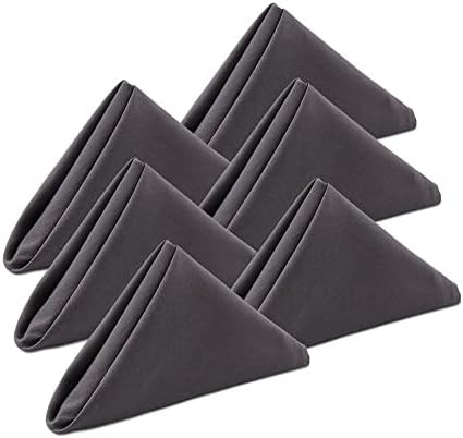 Gray Cloth Napkins 100% Cotton Set of 6, Gray Kitchen Napkins for Dinner, Soft Comfortable and Reusa | Amazon (US)