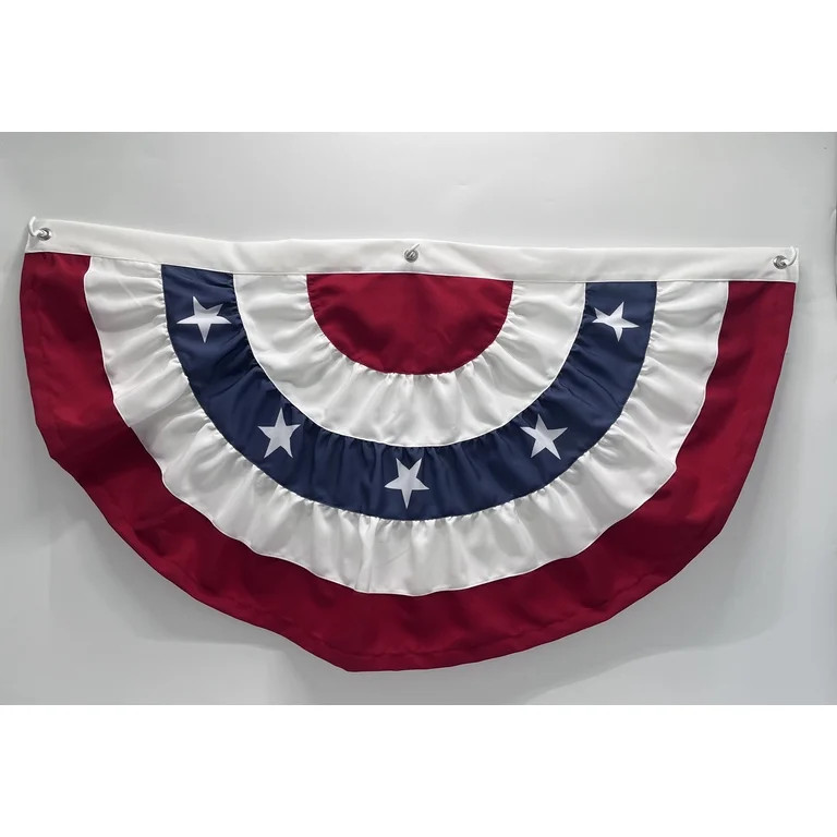 Patriotic Bunting, Red/White/Blue, 36" x 18", by My Texas House | Walmart (US)