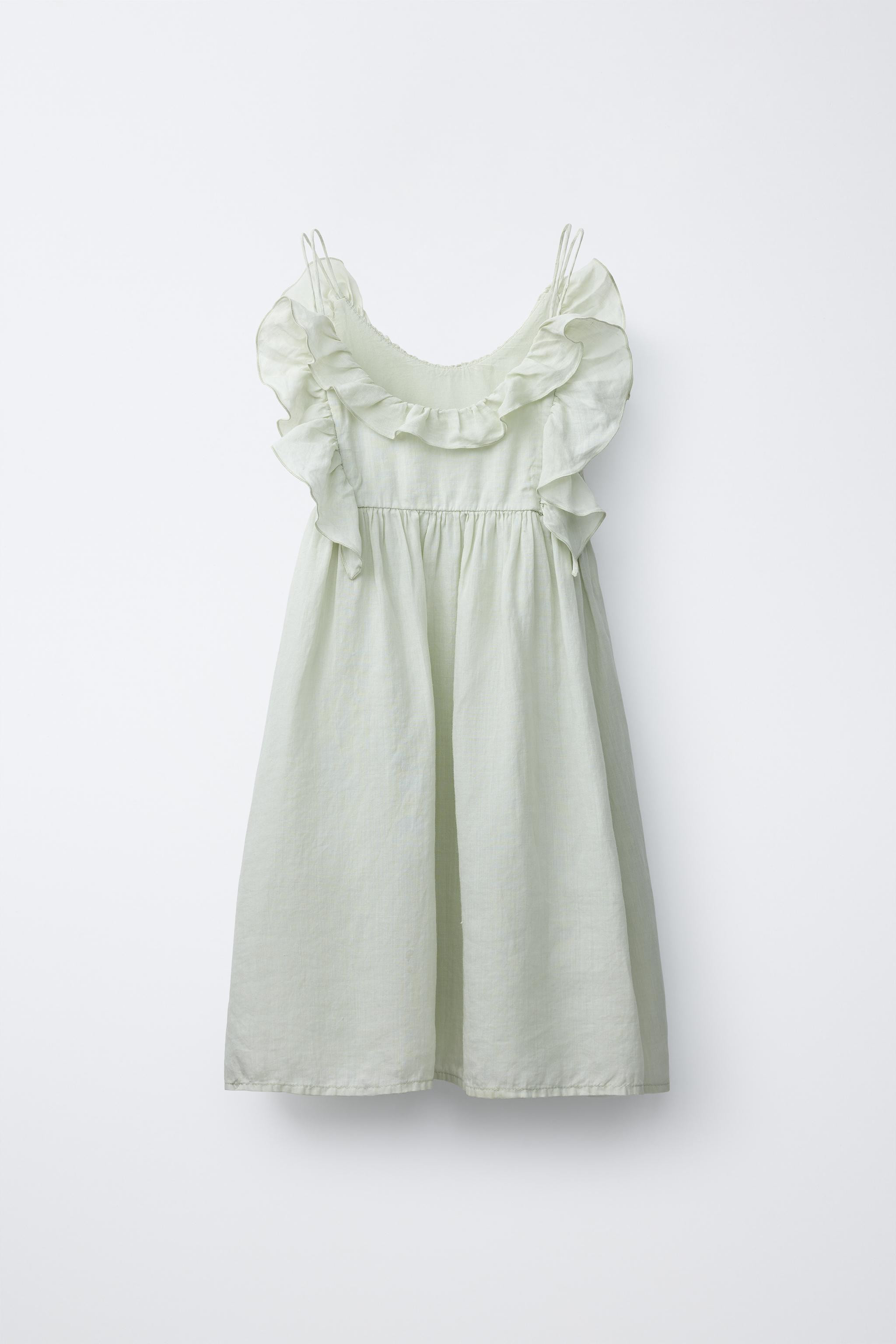 100% RAMIE RUFFLED DRESS | Zara US