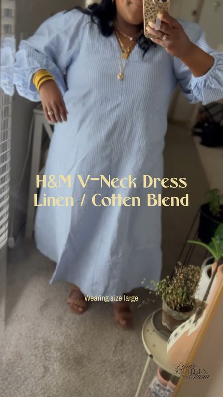 Happy Friday! Here is my OOTD! It’s too humid and warm for jeans for casual Friday so I’m wearing this comfy linen Cotten blend dress from H&M. Love the blue and white stripe which makes this dress a classic Summer staple. @leliassoutherncharm

Weekend outfit / casual dress / midsize / size large / vacation / curves 

#LTKVideo #LTKMidsize #LTKFindsUnder50