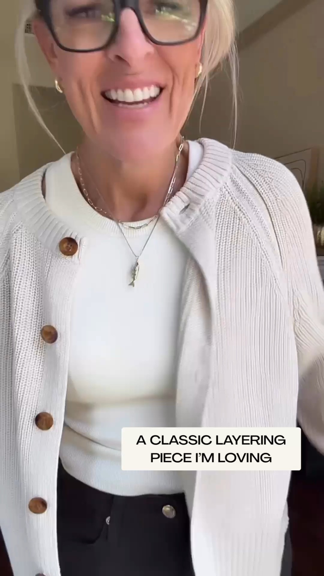 I really love this cream cardigan from Target. It’s 100% cotton, has that classic shaker-knit texture, and is one of those pieces I know I’ll reach for again and again. I’m wearing a large because I prefer a little more of an oversized fit. At $38, it’s such a good everyday layering piece!

💡 LTK MADE EASY
❤️ Heart = Support my posts!
🔖 Save = Get sale & restock alerts
📋 Lists = Keep favorites organized
📲 Share = Send lists and products to a friend. Hello, Christmas List!
💬 Comment = Ask me anything about what I’m wearing.:-)

#LTKootd #LTKgrwm #LTKOver40