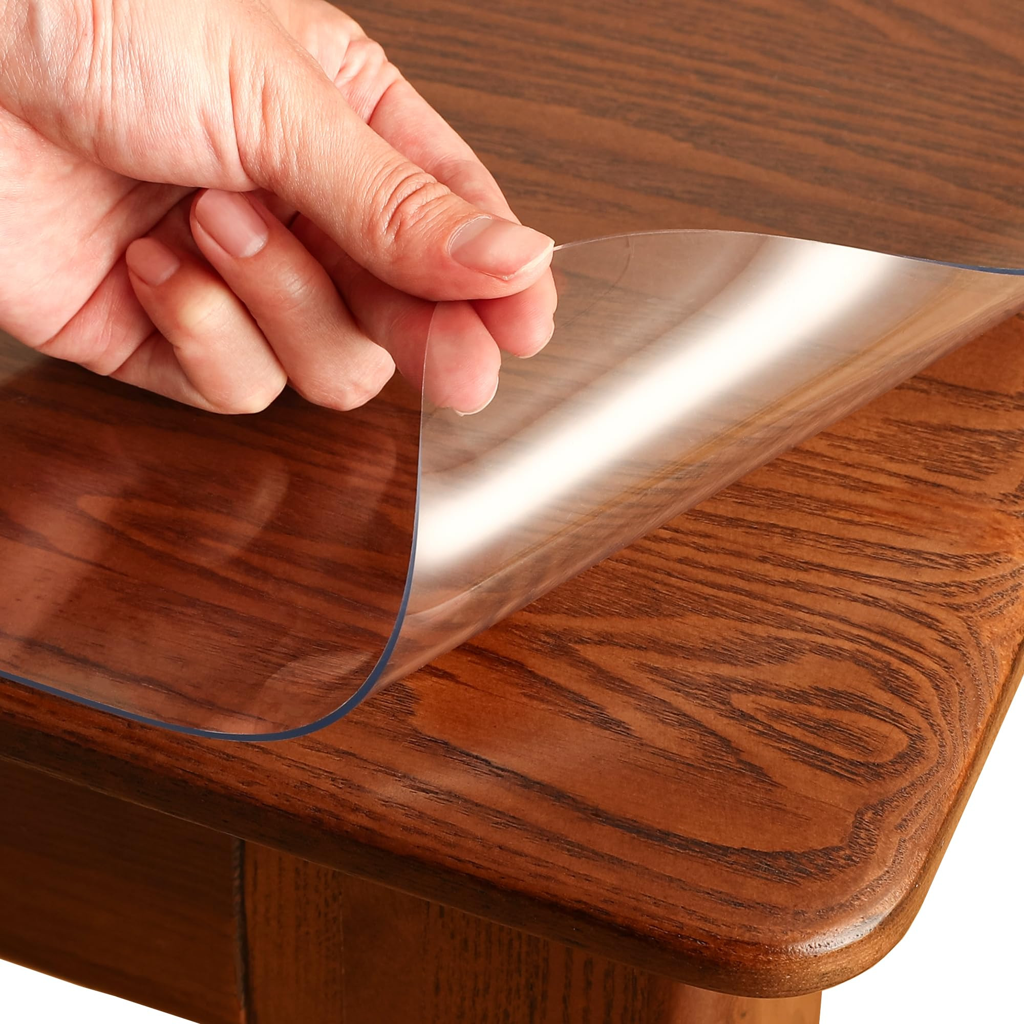 Clear Table Cover Protector Rectangle 40 x 90 Inch, 1.5mm Transparent Plastic Table Protector Wat... | Amazon (US)