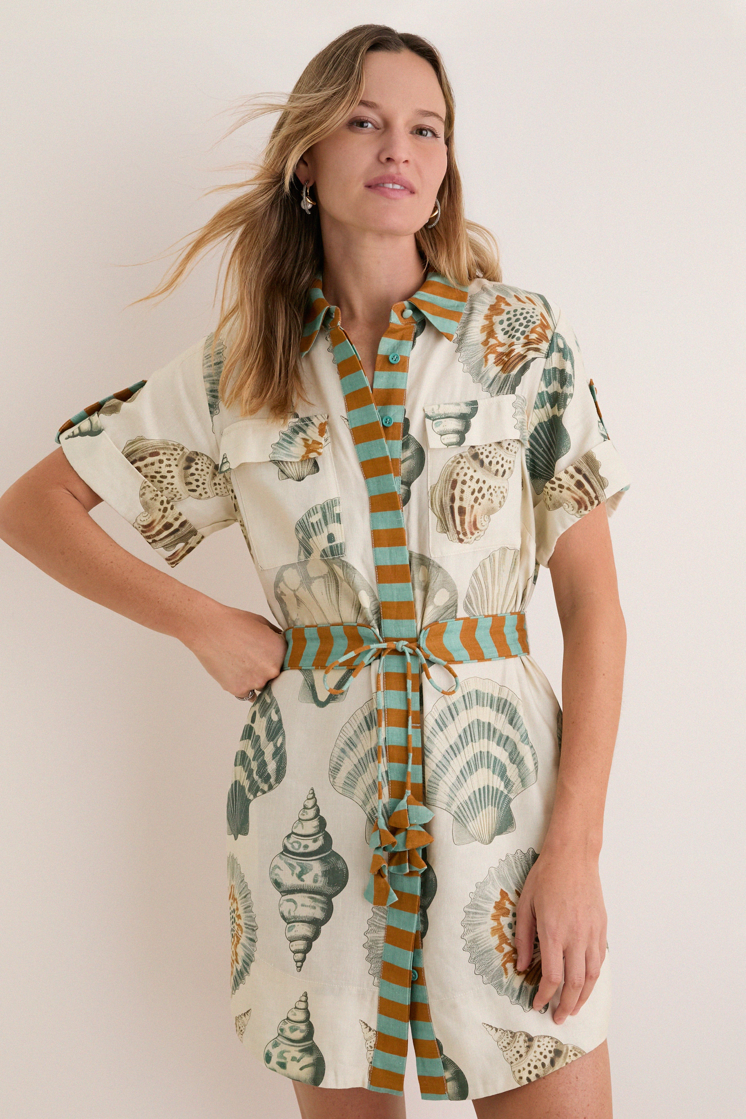 Somers Shell Cream Nicole Dress | Tuckernuck (US)