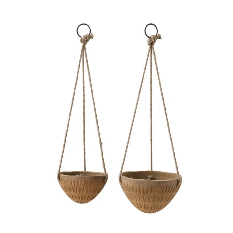 Kadyn Round Terracotta Hanging Planter | Wayfair North America