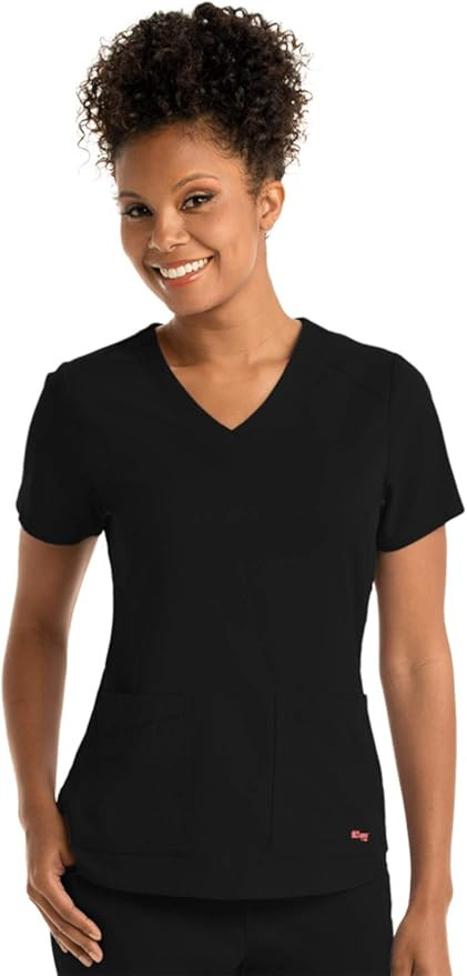Grey's Anatomy Spandex-Stretch Emma Top for Women - Easy Care Medical Scrub Top | Amazon (US)
