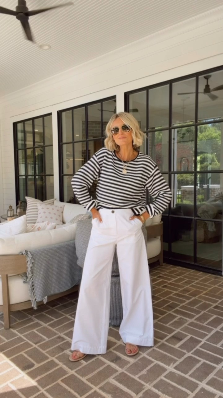 A striped black and white top and lightweight trouser are both closet staples that you will reach for every year! Timeless pieces are a must and these ones are at a great price. Wearing M/4

Loverly grey, gap factory, work outfit ideas, striped sweater, linen trouser, Target fashion finds, affordable capsule wardrobe, basic closet must haves, linen white pants outfit

#LTKSeasonal #LTKWorkwear