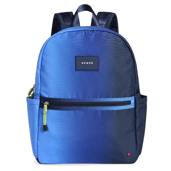 STATE Bags | Kane Kids Travel Backpack Printed Canvas Ombre Blue/Black | STATE Bags