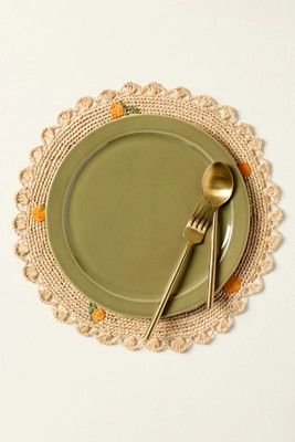 Payton James Oranges Raffia Placemat | Anthropologie (US)