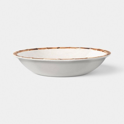 36 fl oz Bamboo Border Dinner Bowl White - Threshold™ | Target