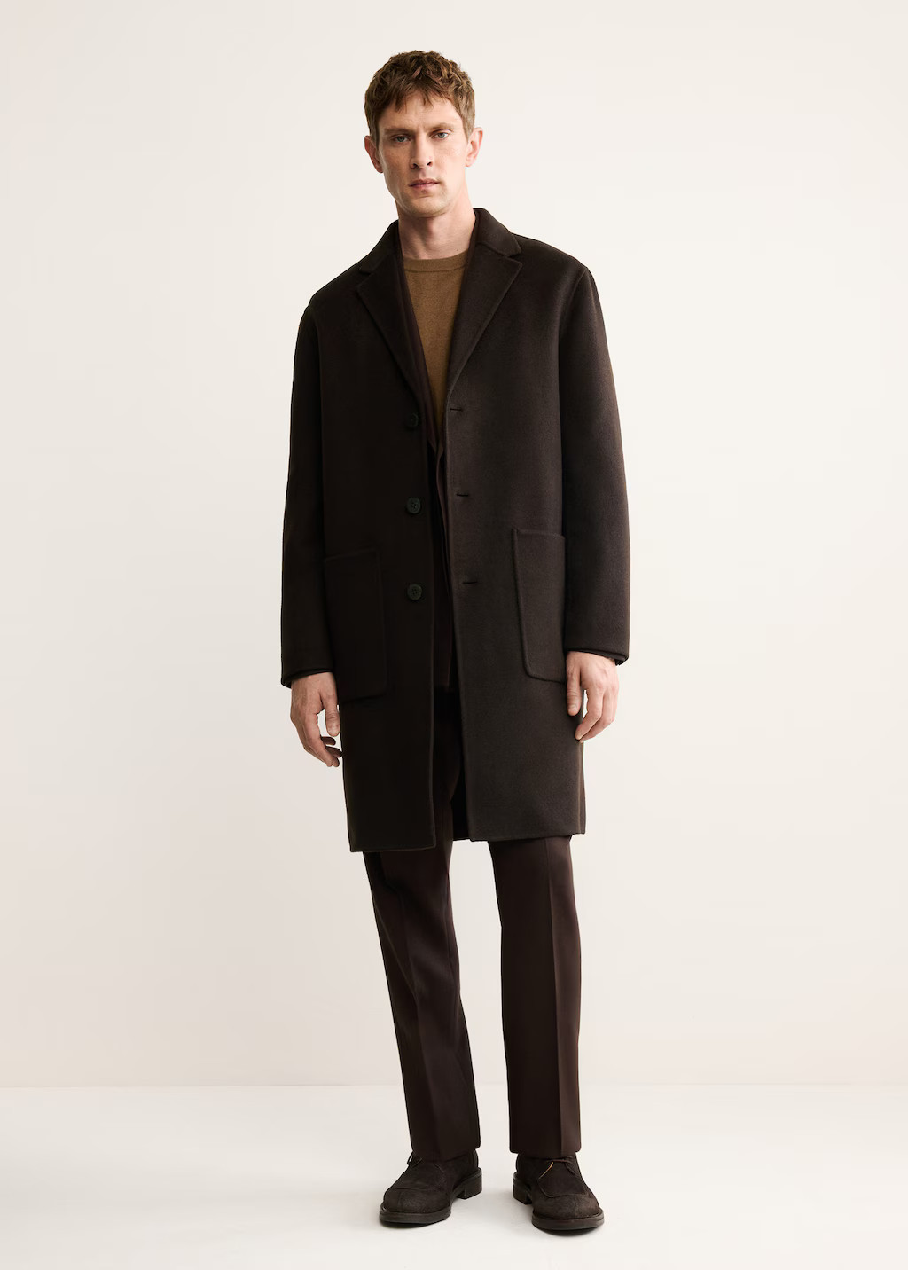 Handmade wool coat brown - Man - M - MANGO MAN | Mango (US/MX/AU)