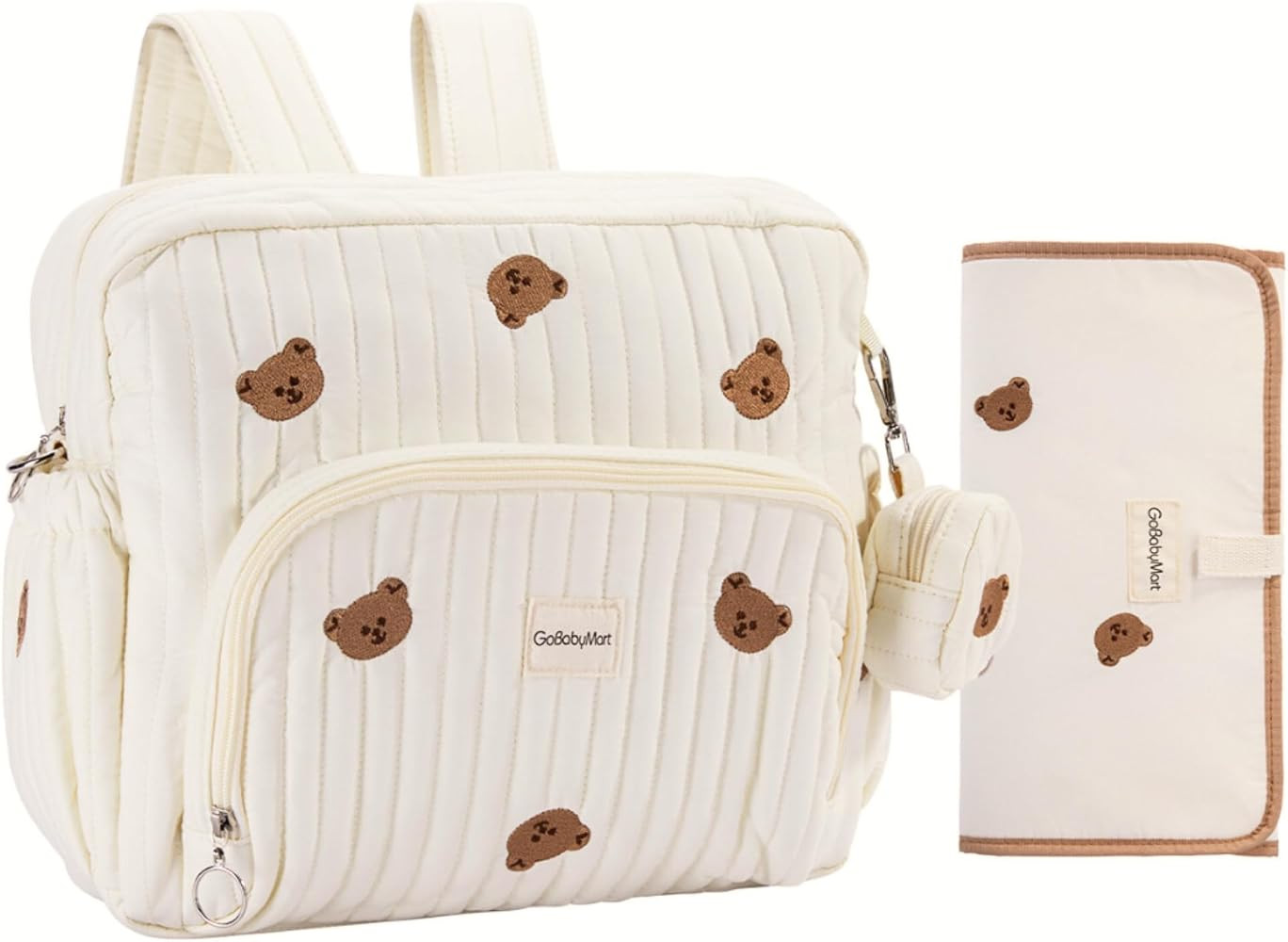 GOBABYMART Diaper Bag Backpack, Medium Maternity baby bag & Changing Pad, Insulated Pockets, Stro... | Amazon (US)