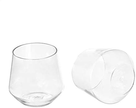 Amazon Basics Tritan BPA-Free Plastic Stemless Wine Glass, 13-Ounce, Clear - Set of 4 | Amazon (US)