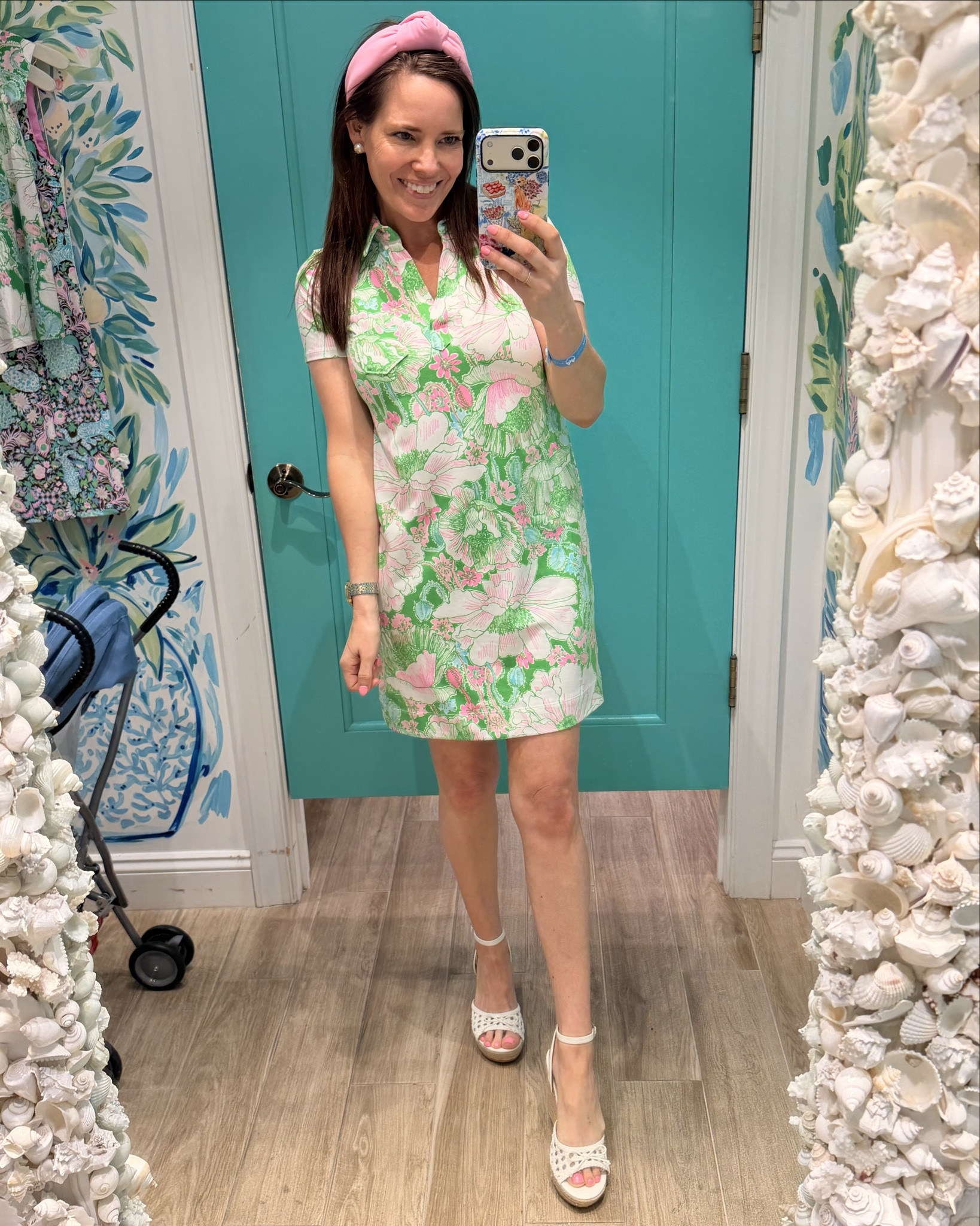 Everyday Lilly UPF 50+ Dress 🌿☀️

💚 
The perfect everyday Lilly dress 💚🌸 this UPF 50+ Dune dress is such a go-to for looking cute while staying comfy and sun-protected ☀️ I love the easy popover style and lightweight fabric—it’s perfect for running errands, lunch, or casual days out!

Styled with neutral espadrille wedges and a pink headband for a fun, preppy pop of color 💕 Effortless, polished, and practical all in one!

lilly pulitzer outfit, green and pink dress, preppy everyday style, casual summer outfit, UPF clothing, palm beach style, shirt dress outfit, espadrille wedges, resort wear casual

#LTKSeasonal #LTKOver40 #LTKmomlife