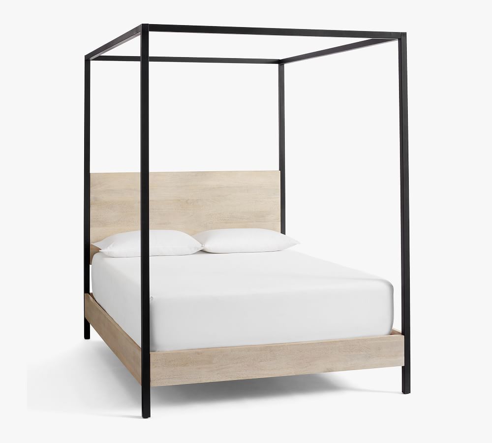 Cayman Wood & Metal Canopy Bed | Pottery Barn (US)