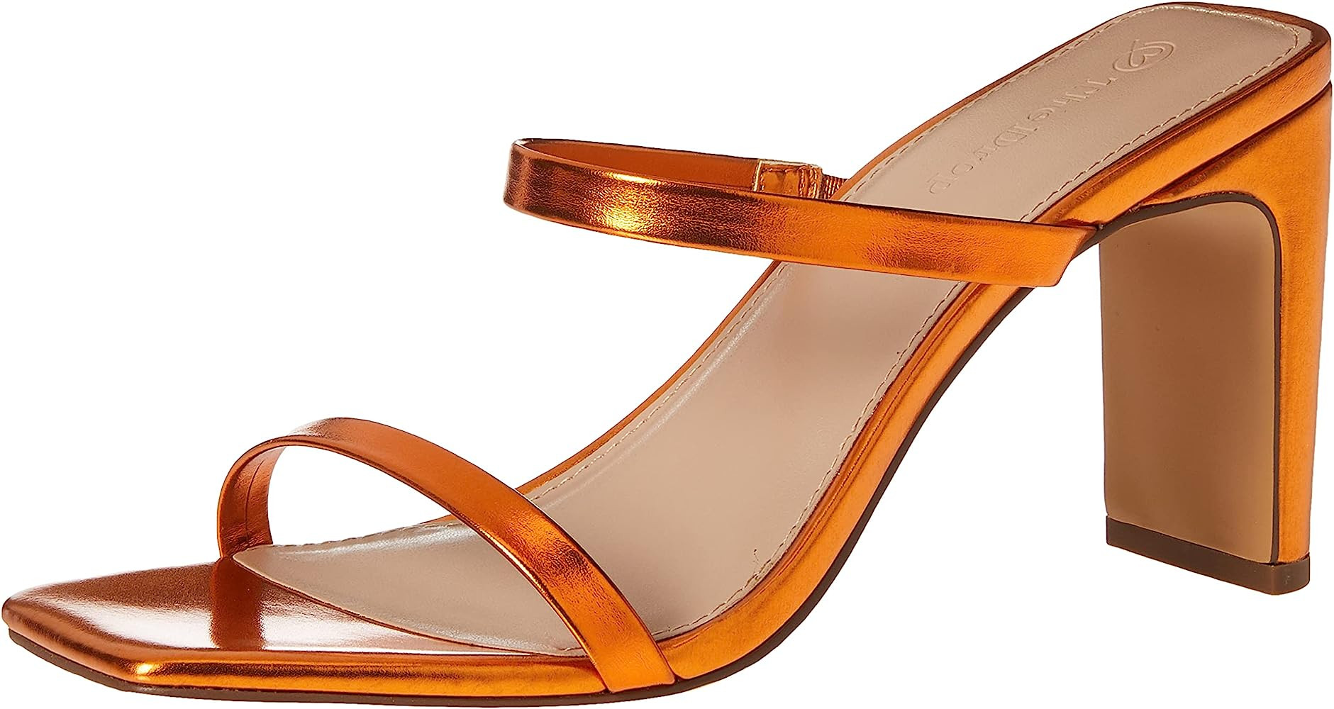 The Drop Women's Avery Square Toe Two Strap High Heeled Sandal | Amazon (US)