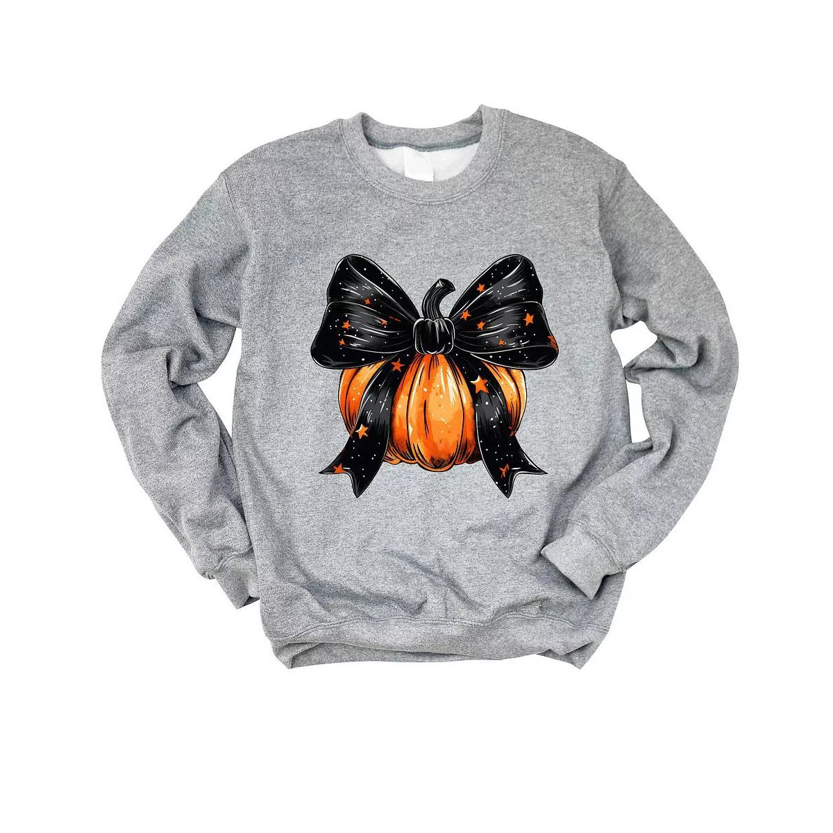 Simply Sage Market Women's Graphic Sweatshirt Coquette Halloween Pumpkin | Target
