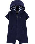 Hooded Zip-Up Terry Romper | Carter's