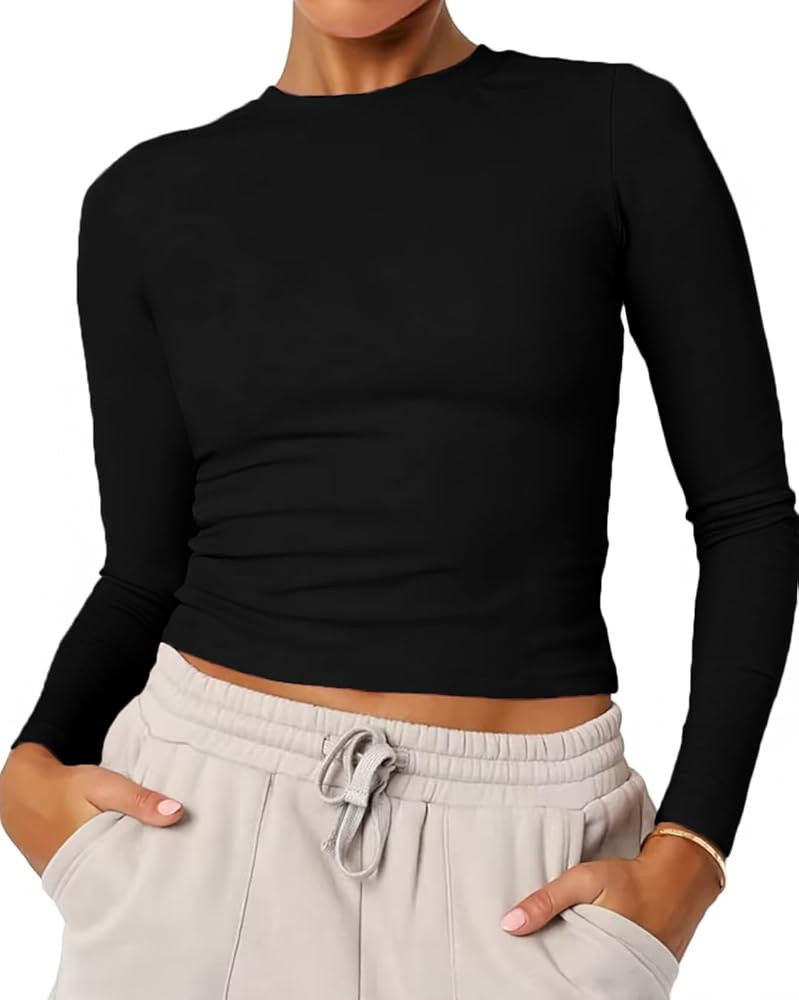 Women's Basic Summer Short Sleeve Crewneck T-Shirts Y2K Cute Going Out Tops Baby Tee | Amazon (US)