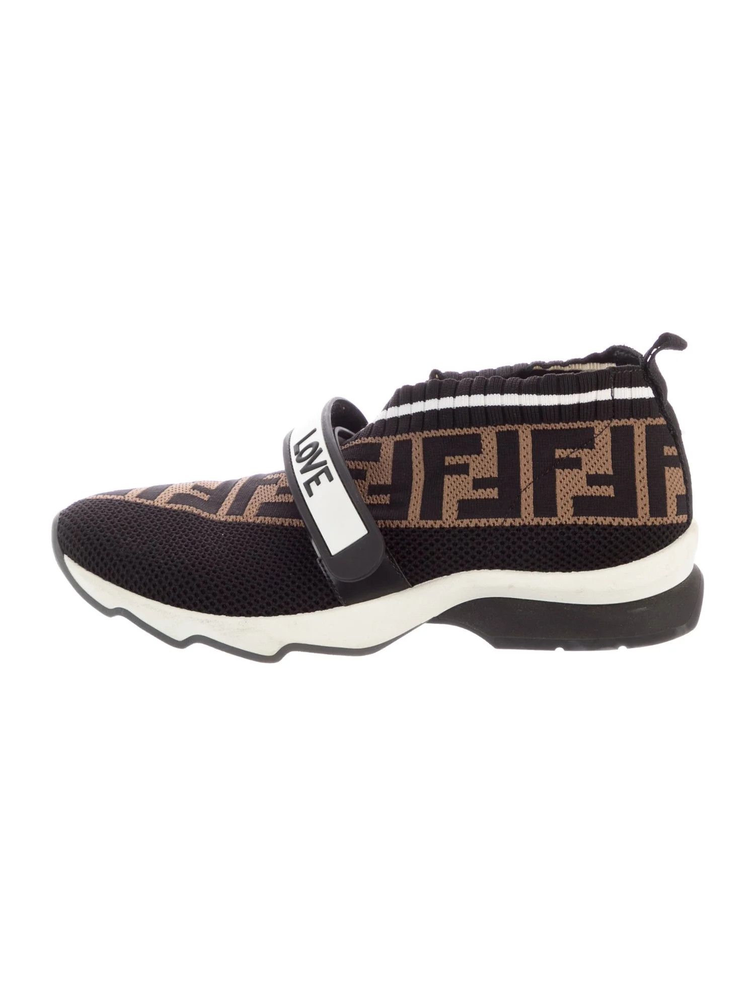 Zucca FF Logo Printed Sock Sneakers | The RealReal