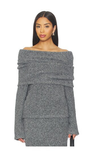 Line & Dot Sonora Sweater in Charcoal. - size L | Revolve Clothing (Global)