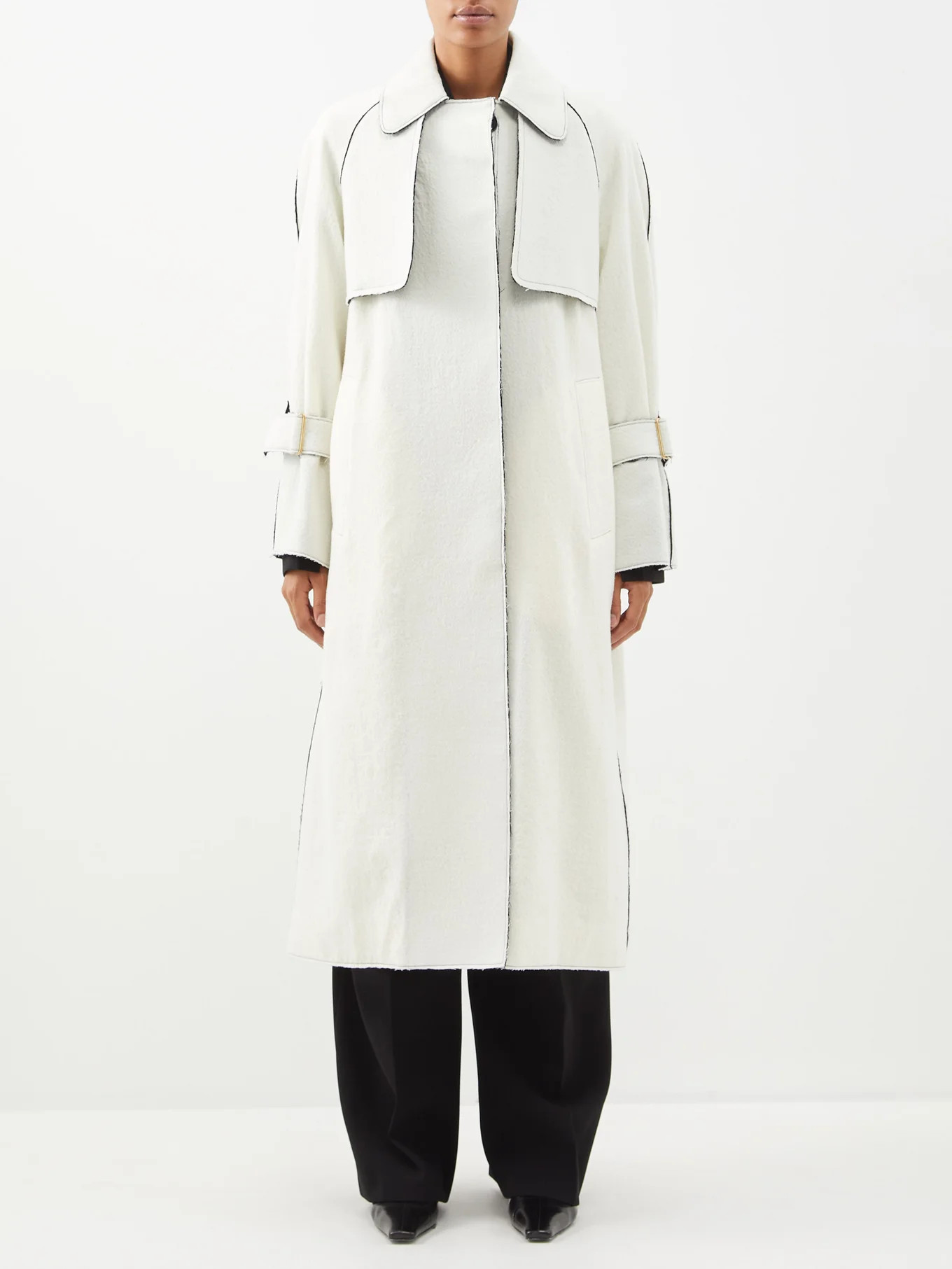 Annabel raw-edge wool trench coat | Ashlyn | Matches (UK)