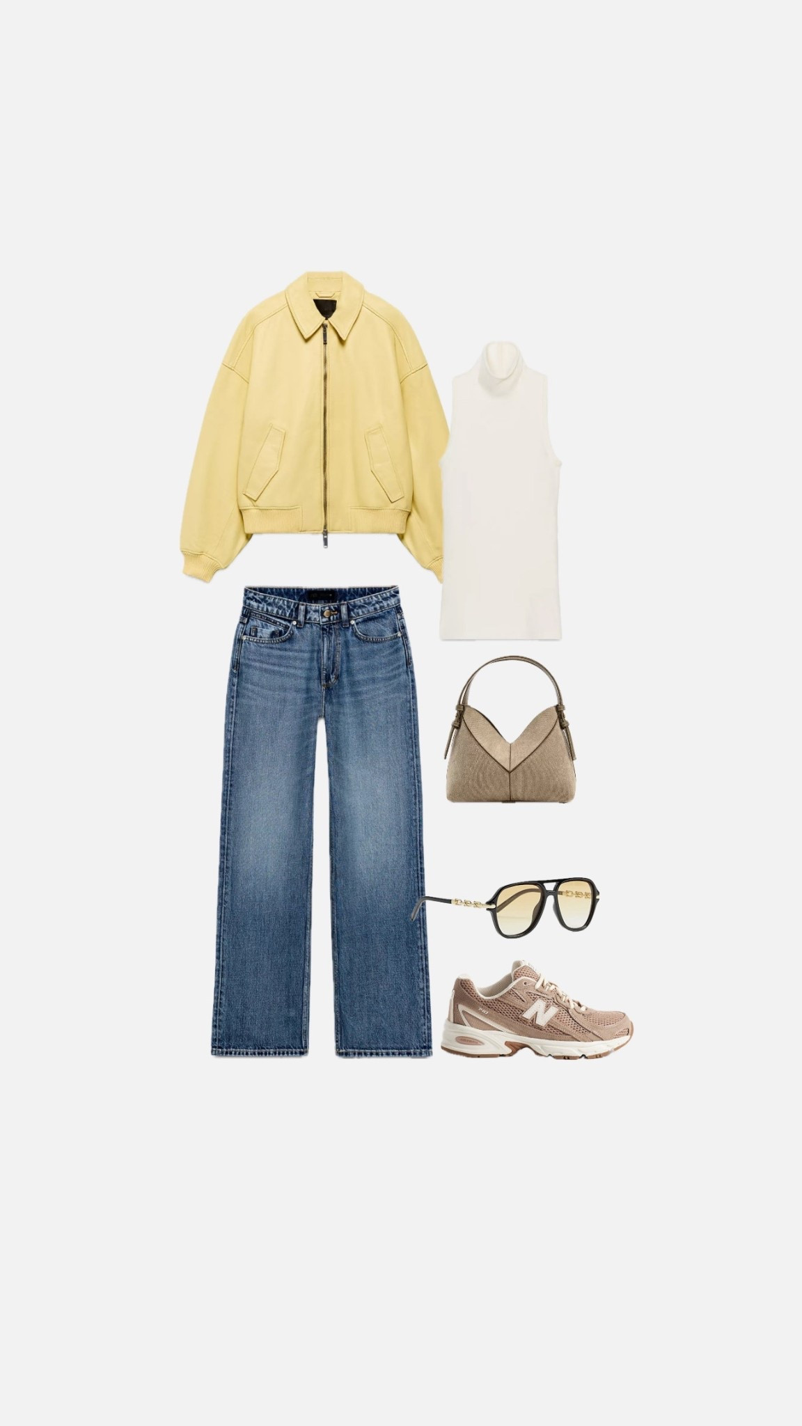 Early spring outfit with high waisted jeans and yellow bomber jacket 

#LTKstyletip #LTKspring #LTKFashionMonth