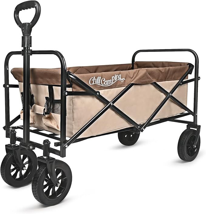 Collapsible Wagon Cart, Folding Wagon Heavy Duty Foldable, Utility Wagons Carts for Garden Outdoo... | Amazon (US)