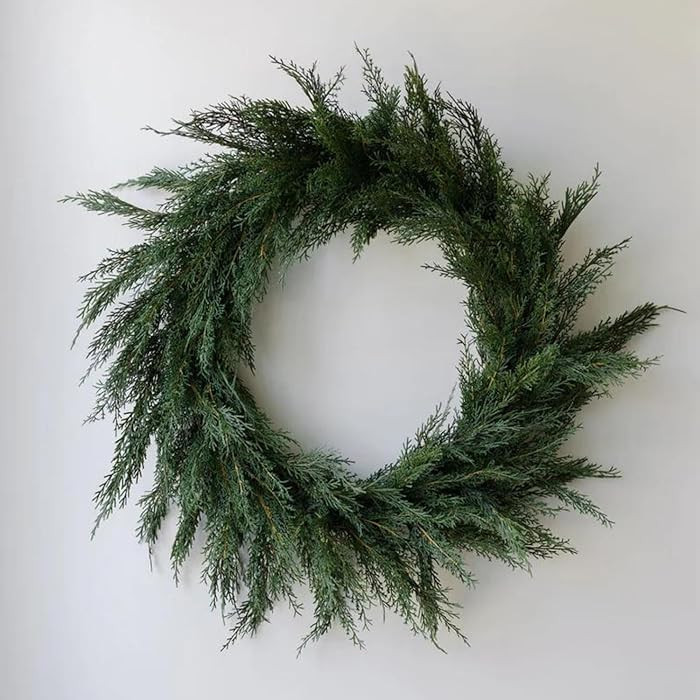 CG Hunter Holiday Collection Cedar Wreath, Premium Artificial Indoor and Outdoor Large 30" Cedar ... | Amazon (US)