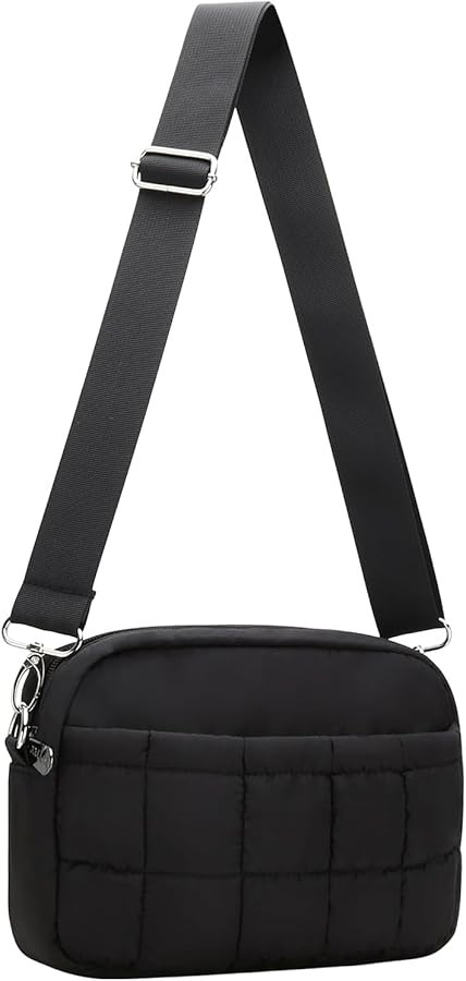 E-Tree Small Crossbody Bag for Women, Puffer Cross Body Purse, Nylon Quilted Shoulder Handbag wit... | Amazon (US)