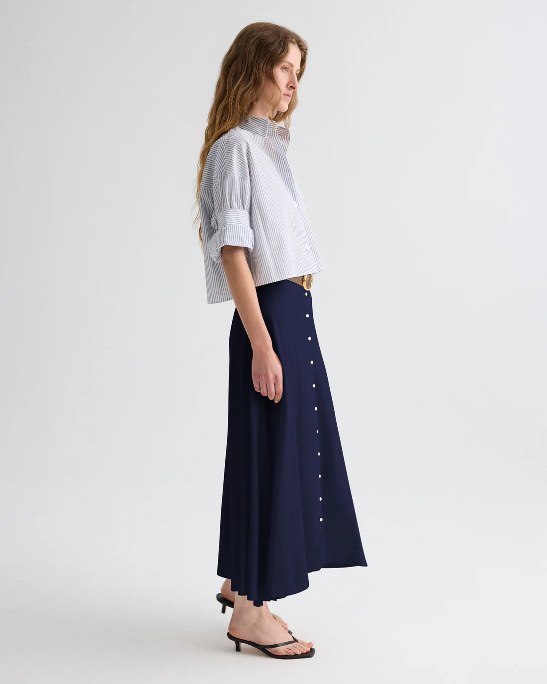 Next Ex Shirt in Micro Hairline Stripe | TWP