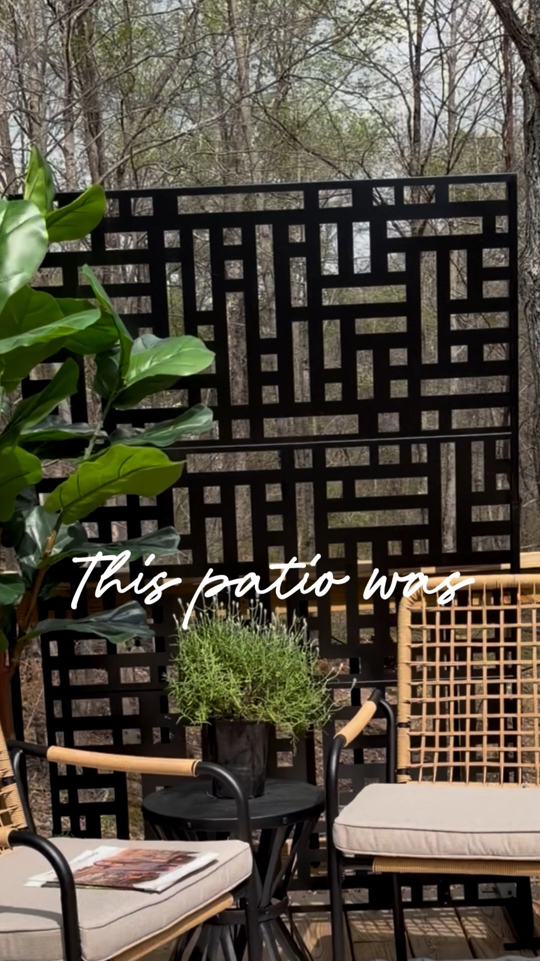 This patio needed something to bring it all together… and adding height completely changed the feel of the space 🤍

I used this as a backdrop piece to make the area feel more intentional and styled, and it ended up being exactly what was missing. It’s also a great option if you want a little privacy without closing everything in—still open and airy, just more cozy and defined.

A little assembly was needed, but it was worth it for the finished look. Now this corner feels like a true outdoor room with my rattan chairs and soft cottage feel.

Shop the look on my LTK ✨

#moderncottage #patiodecor #wayfairelevate #wayfaircreator #wayfair #outdoorliving #farmhouse40

#LTKSaleAlert #LTKHome