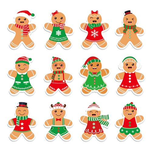 600Pcs Christmas Sticky Notes, Cute Gingerbread Man Theme Notepads Xmas Self Stick Notes Winter Memo Pads for Winter Christmas Holiday Party Home Office School Work Study Supplies | Amazon (US)