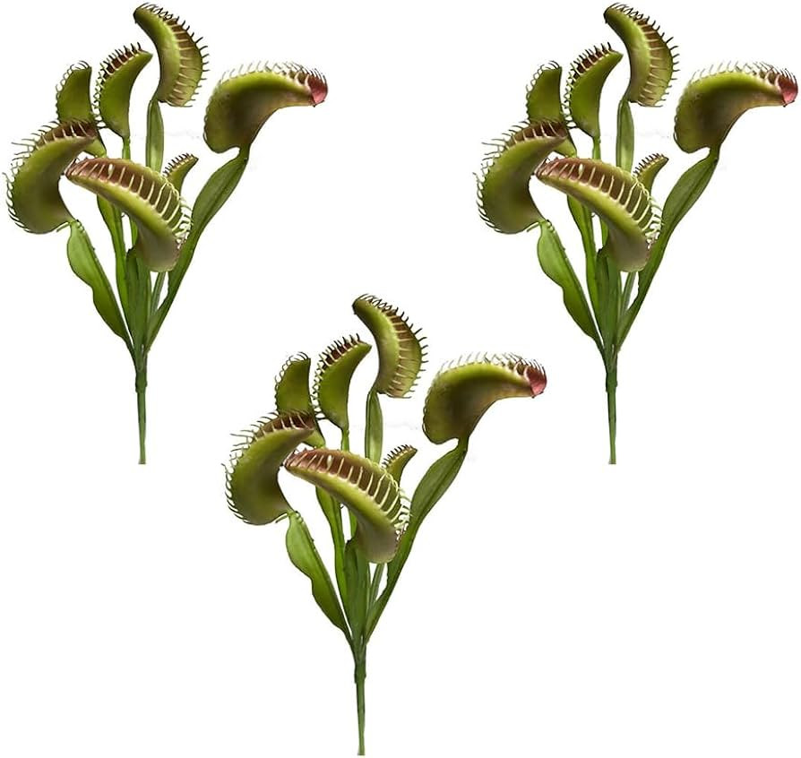 3Pcs Artificial Venus Flytrap Plants Lifelike Carnivorous Venus Flytrap Plants for Halloween Home... | Amazon (US)