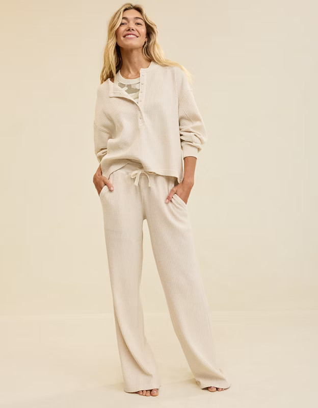 Aerie Waffle Trouser | American Eagle Outfitters (US & CA)