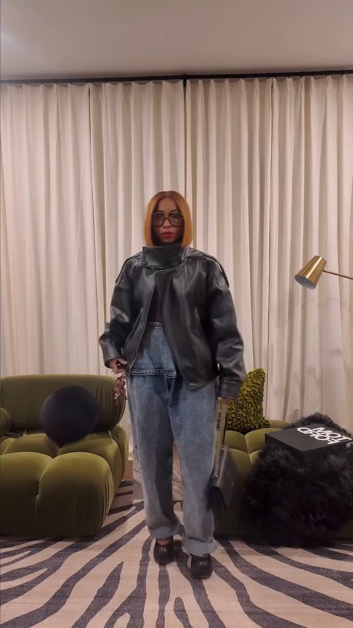 Because in the fall, the “Jacket” IS the outfit! 

For 🔗 to the Jacket, Type Bomber in the comments below. 

Oh, and let me know how you’re loving this quick lil casual fit! 

Outfit Details: 
Pants: @maisonalaia 
Tops: @marineserre_official 
Jacket: @zara 
Mary Janes: @marcjacobs 
Sunnies: @gucci 

#falloutfitideas #everydayoutfits #casualoutfitideas #edgyaesthetic #coolgirlstyle