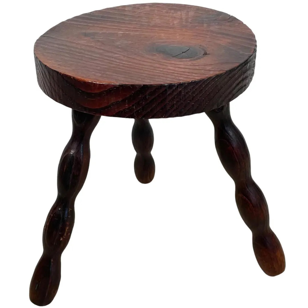 Stool Vintage French Tripod Bobbin Style Leg Wooden Kitchen Table Plant Rest Stand Plinth Taboure... | Etsy (US)