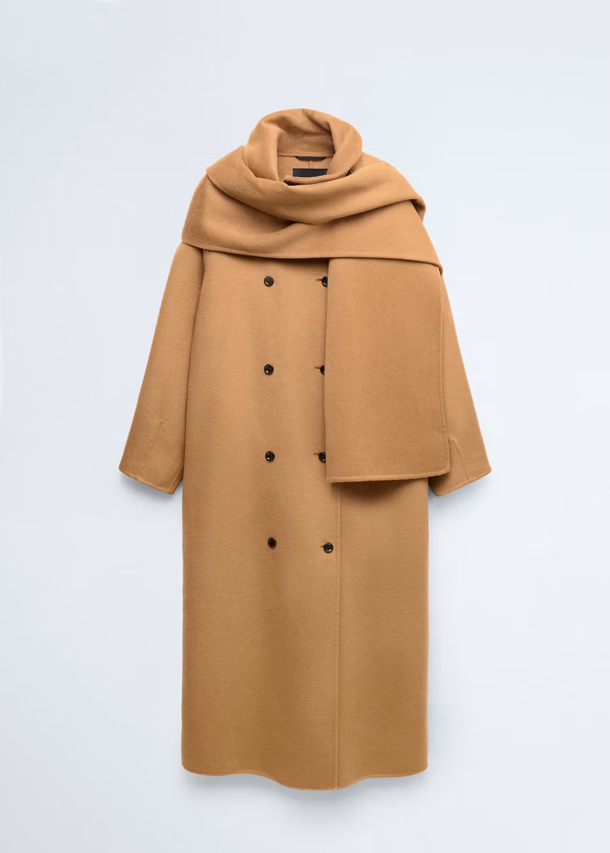 Wool coat with detachable scarf | MANGO (UK)