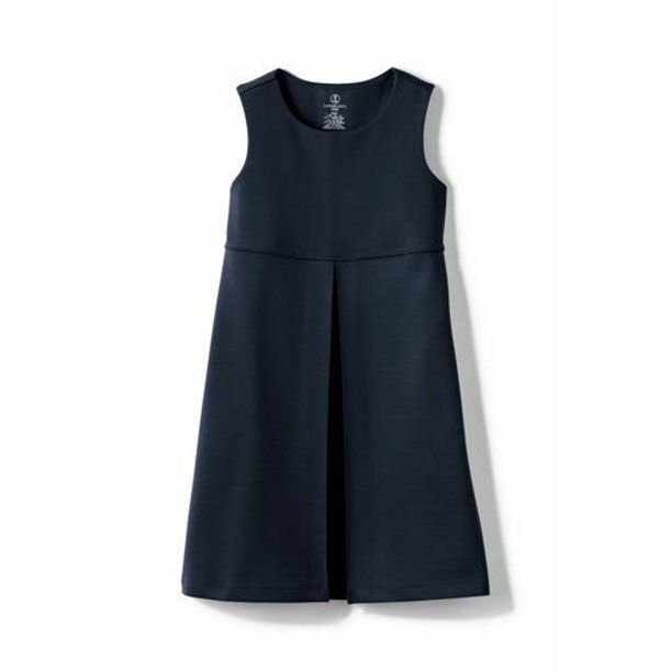 Lands' End Uniform Girls Ponte Pleat Jumper Classic Navy 4 NEW 445970 - Walmart.com | Walmart (US)