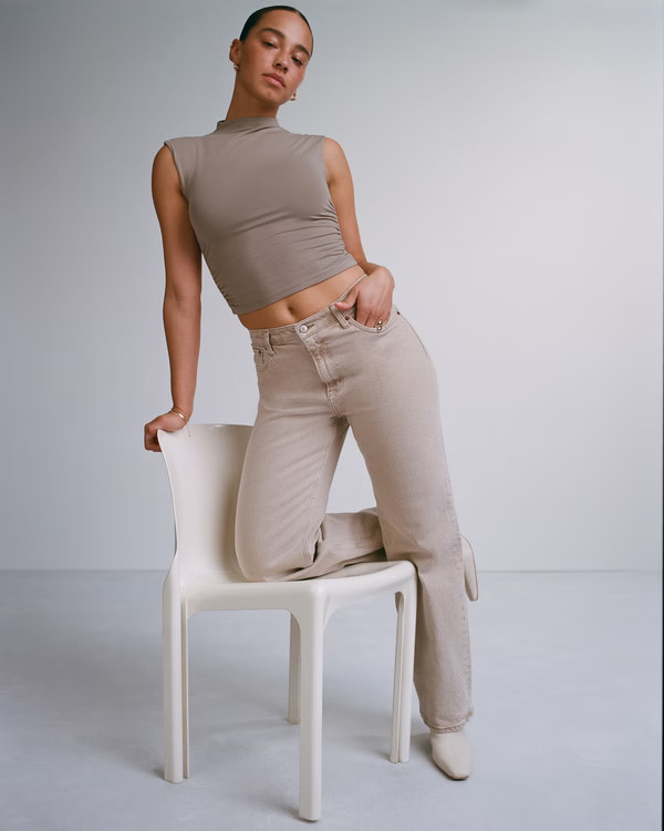 Women's Curve Love High Rise Super Skinny Ankle Jean | Women's Clearance | Abercrombie.com | Abercrombie & Fitch (US)