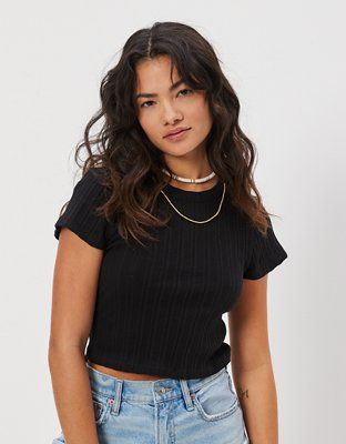 AE Cropped Baby Tee | American Eagle Outfitters (US & CA)