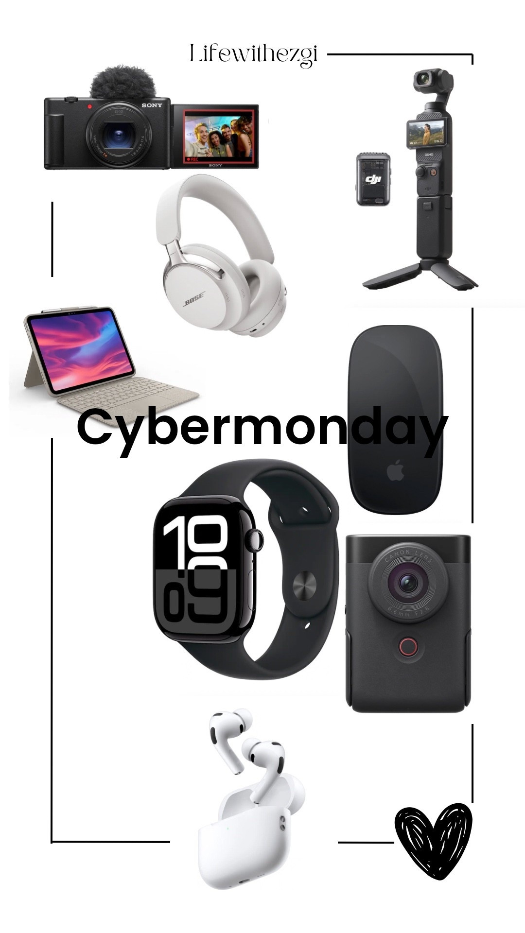 Cyber Monday Tech Deals you can’t miss 🤍⚡️
Rounded up my top picks for creators, travelers, students & anyone looking to upgrade their everyday life.
Everything is on sale today — linking all on my LTK for easy shopping 🛍️✨
Don’t wait… these sell out fast!

Tap for:
🎥 vlogging cameras
🎧 noise-canceling must-haves
⌚️ Apple upgrades
📱 creative essentials
📸 travel-friendly gear

Find everything on my LTK → @LifewithEzgi


#CyberMonday #CyberMondayDeals #TechDeals #LTKCyberMonday #LTKSale
#GiftGuide2025 #TechGiftGuide #BestTechGifts #CreatorMustHaves #VloggingCamera
#AppleWatchSale #AirPodsProSale #BoseHeadphones #TabletSetup #GadgetLover
#HolidayDeals #HolidayGifts #LTKFinds #AmazonDeals #BestBuyDeals
#ForHimGiftIdeas #ForHerGiftIdeas #TechEssentials #TravelTech #EverydayTech
#QuietLuxuryFinds #ModernTech #MustHaveGadgets #OnSaleNow #ShopWithMe
