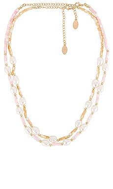 8 Other Reasons X REVOLVE Beaded Pearl Necklace Set in Orange & Pink from Revolve.com | Revolve Clothing (Global)