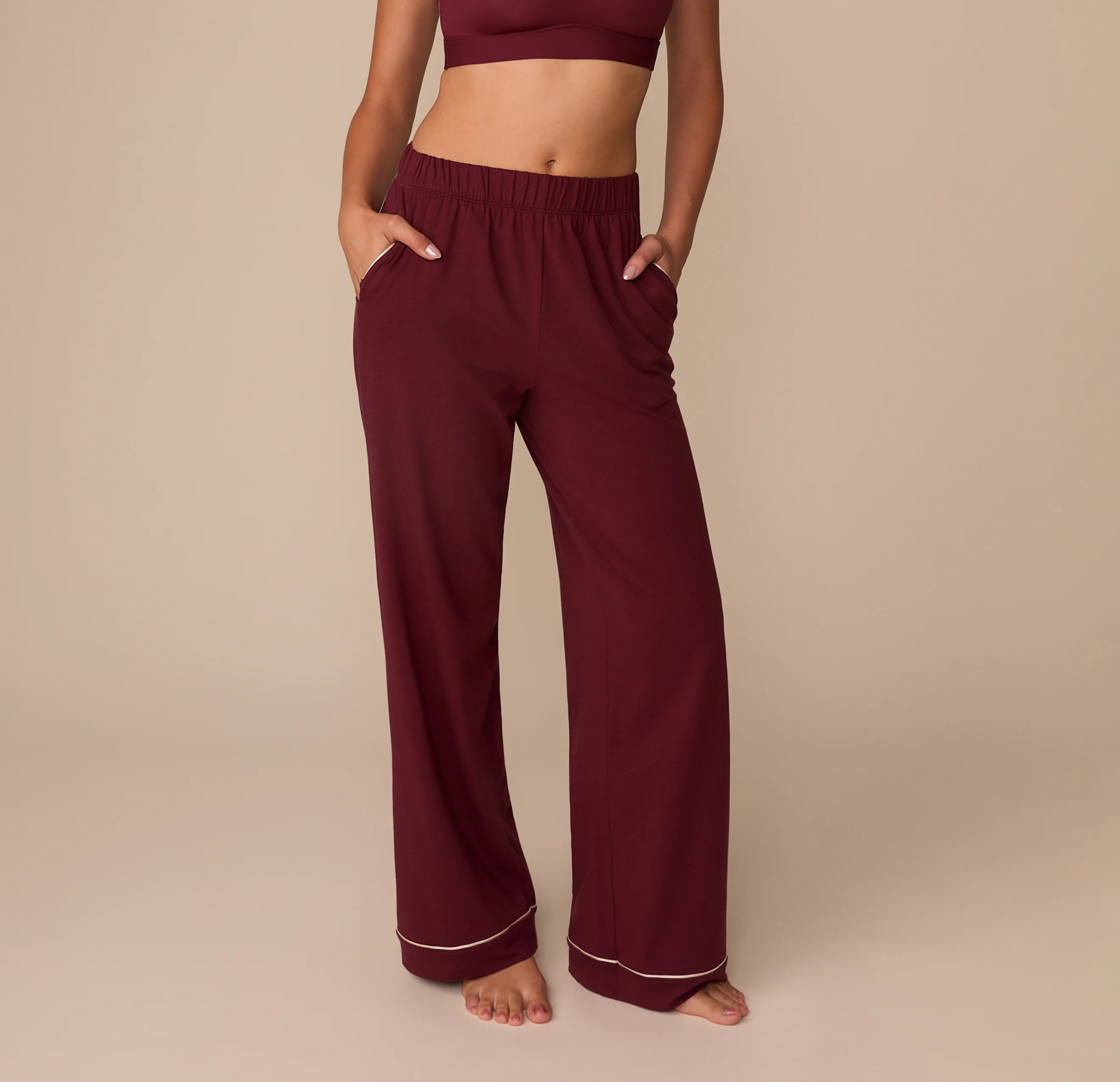 Perfect Pima Pajama Pants - Bordeaux | Harper Wilde