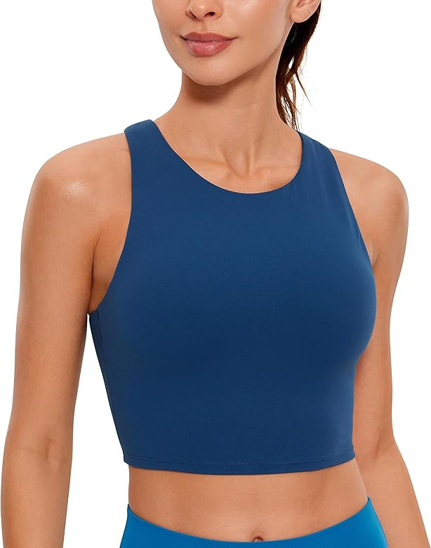 High Neck Longline Sports Bra | Amazon (US)
