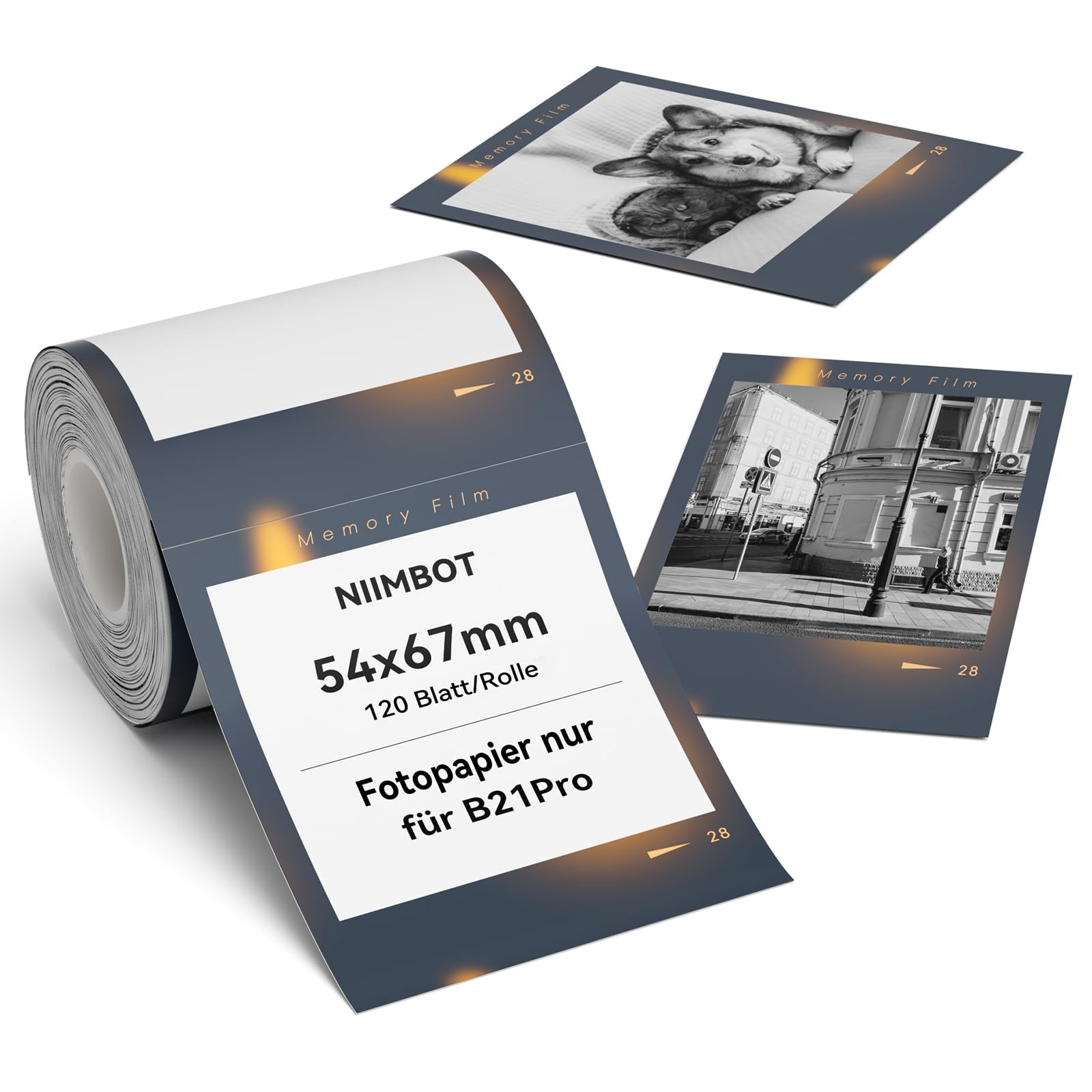 NIIMBOT Etiketten, Fotopapier nur für B21Pro Etikettendrucker, Thermopapier Aufkleber Etikettenb... | Amazon (DE)