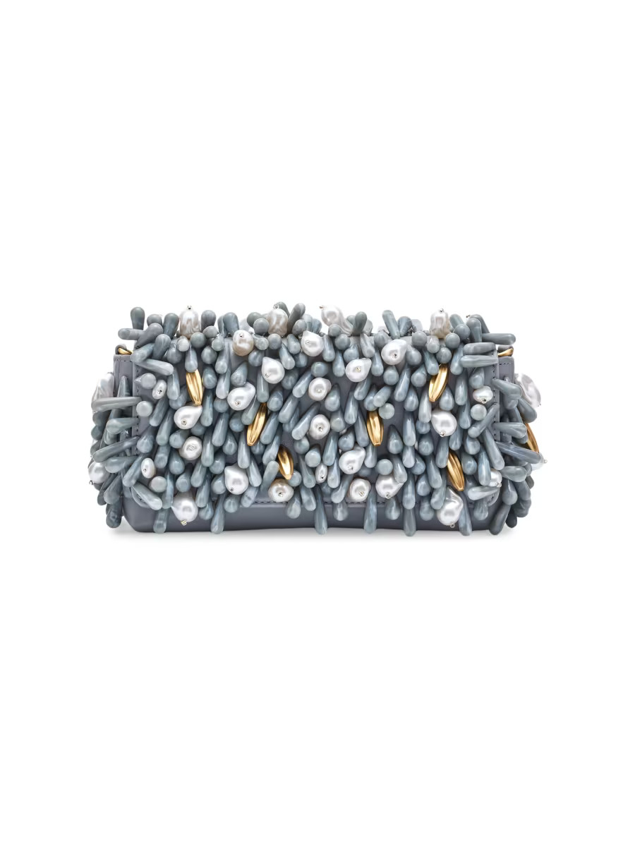 Perla Beaded Leather Clutch | Saks Fifth Avenue