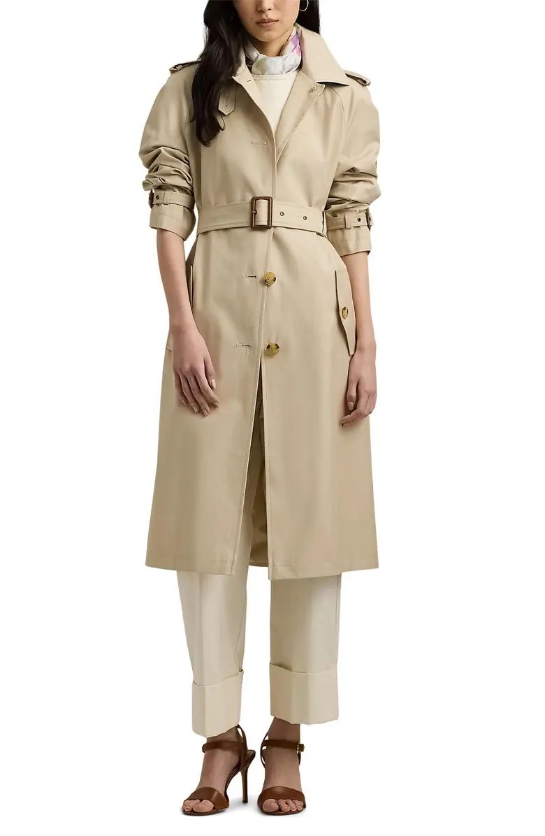 Lauren Ralph Lauren Belted Water Resistant Trench Coat | Nordstrom | Nordstrom